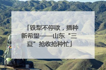 铁犁不停歇，播种新希望——山东“三夏”抢收抢种忙