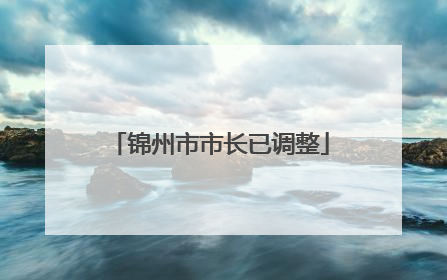 锦州市市长已调整