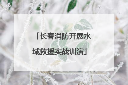 长春消防开展水域救援实战训演