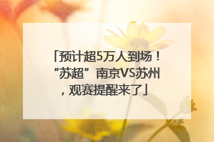 预计超5万人到场！“苏超”南京VS苏州，观赛提醒来了