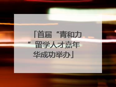 首届“青和力”留学人才嘉年华成功举办