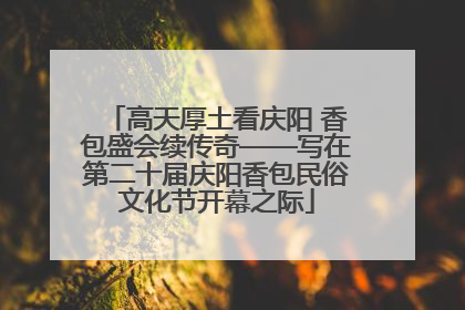 高天厚土看庆阳 香包盛会续传奇——写在第二十届庆阳香包民俗文化节开幕之际