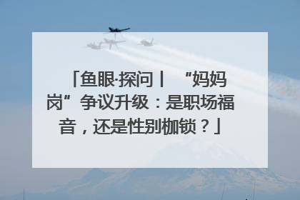 鱼眼·探问丨 “妈妈岗”争议升级：是职场福音，还是性别枷锁？
