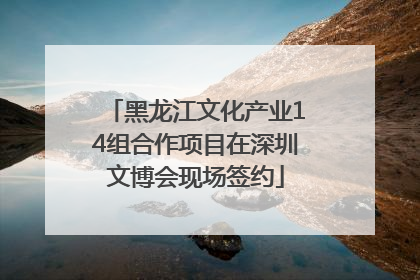 黑龙江文化产业14组合作项目在深圳文博会现场签约