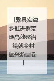黟县宏潭乡推进撂荒地高效整治 绘就乡村振兴新画卷