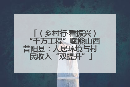 （乡村行·看振兴）“千万工程”赋能山西昔阳县：人居环境与村民收入“双提升”