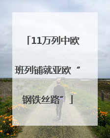 11万列中欧班列铺就亚欧“钢铁丝路”