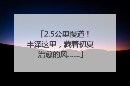 2.5公里慢道！丰泽这里，藏着初夏治愈的风……