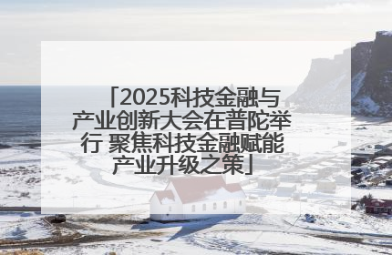 2025科技金融与产业创新大会在普陀举行 聚焦科技金融赋能产业升级之策