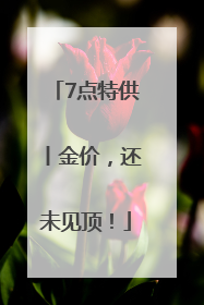 7点特供丨金价，还未见顶！
