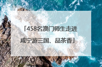 458名澳门师生走进咸宁游三国、品茶香