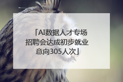 AI数据人才专场招聘会达成初步就业意向305人次